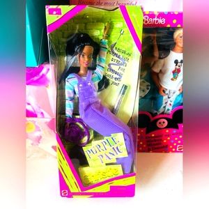 Purple panic Christie doll vintage barbie doll